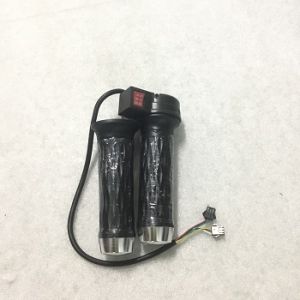 Tay ga xe điện có nút ấn 3 nấc bọc nhôm (màu bạc)/ tay ga xe điện nút 3 tốc độ (hàng chất lượng)