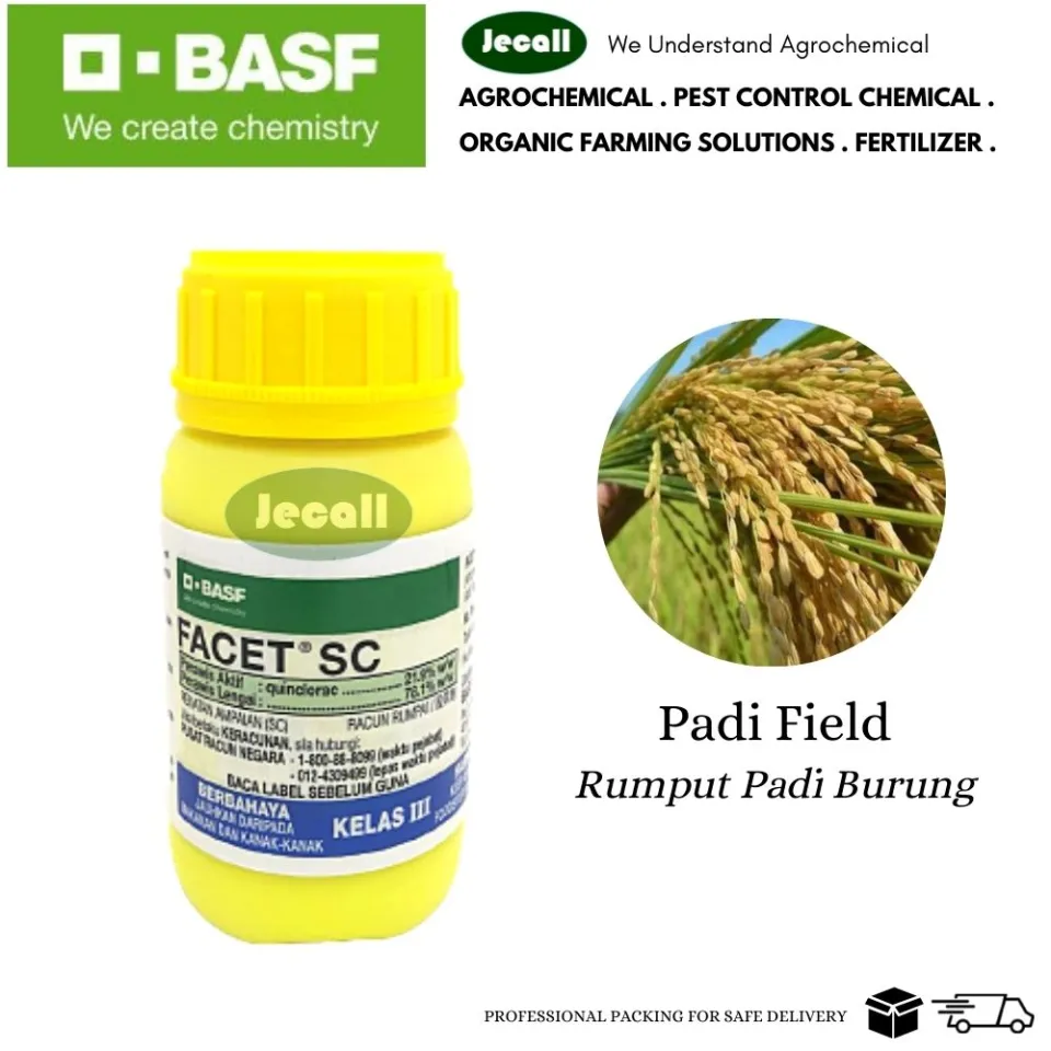 BASF Facet SC 250ml / quinclorac 21.9% / Padi Field / Rumput Padi Burung /  Crabgrass / Kikuyugrass / 100% Original Quinclorac Herbicide - Lazada |  Lazada
