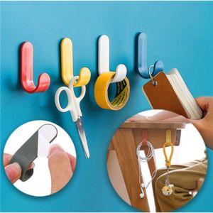 (Giá bán 1 móc) Móc dán tường treo đồ hình chữ J D27 màu pastel xinh xắn tiện dụng TTNTD27