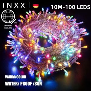 10M Christmas Lights decor 100 LED Lights String Warm white for Wedding Home Party Light of outdoor decorations