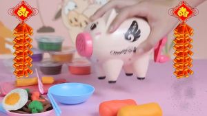 SKISOPGO Kids Pretend Play Ice Cream Maker Set Mainan Doh Tanah Liat DIY Kitchen Food Noodle Maker