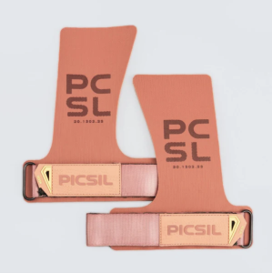 PicSil Sport HERON Grips For CrossFit Weight Lifting And Gymnastics [Cotton Wristbands & Breathable Anti-mold Mesh Bag included]