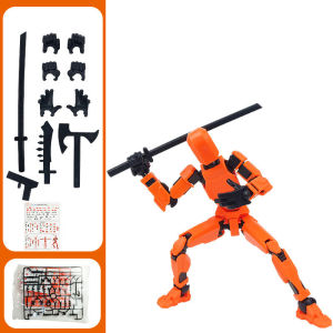 Magnetic 4 Weapons 13 Jointed Movable Action Figures with Magnet Shapeshift Robot 3D Printed Mannequin Character Assemble Toys
