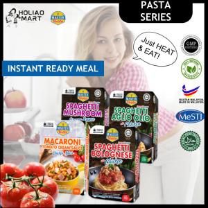 MasterPasto Halal Spageti Segera Instant Spaghetti Pasta Macaroni  速食即食汤面意大利面便利包装 Tomato Bolognese 番茄酱 Ayam Chicken Aglio-Olio Mushroom Cream Lunch Box Microwaveable Container- Holiaomart
