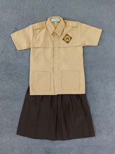 setelan seragam sekolah pramuka perempuan pendek sd kelas 1-6 {non set}