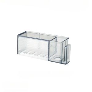 ZYJC MALL Plastic Toothbrush Storage Rack Dustproof White/Grey Toothbrush Storage Organizer Multifunctional Wall Mounted Toothbrush Toothpaste Holder Household