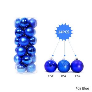 24pcs 6CM Christmas Balls Ornaments for Xmas Christmas Tree Shatterproof Large Hanging Ball Christmas tree for Christmas Holiday Wedding Party Decor