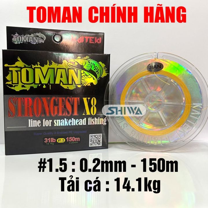 Dây dù câu cá Siêu bền TOMAN X8 Strongest - Dây dù câu cá pe - Dây dù ...