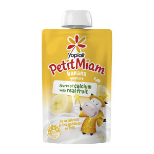 Yoplait Petit Miam Squeezie Banana Kids Yoghurt 70G