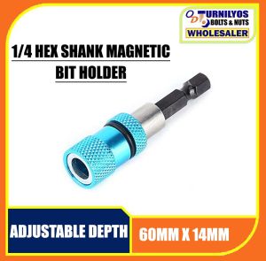 1/4" HEX SHANK MAGNETIC BIT HOLDER ADJUSTABLE DEPTH BIT QUICK CONNECTOR FOR ELECTRIC DRILL