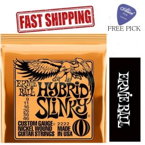 (FAST DELIVERY) Ernie Ball 2222 Hybrid Slinky 09-46 Electric Guitar Strings Tali Gitar Elektrik