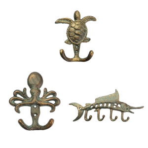 Sea Creature Inspires Hook For Wall Mounting And Space Organization Easy Installation Cast Iron Hanger