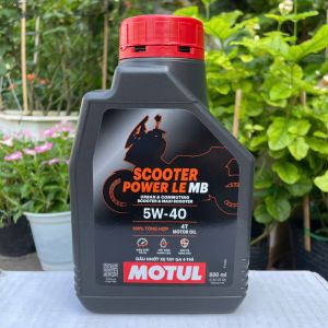 Nhớt Xe Tay Ga Motul Scooter Power LE 5W40 Kèm Nhớt Lap/Nhớt Hộp Số Motul 120ml - Cam kết chính hãng