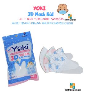Combo 50 Cái Khẩu Trang Em Bé 3D Yoki Sơ Sinh Dành Cho Bé Từ 6 Tháng - 24 Tháng (Bé Nhỏ)