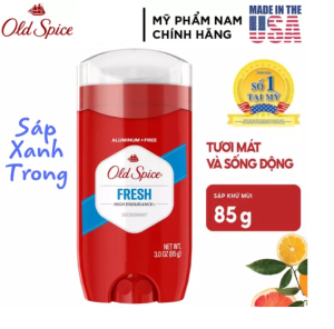 [USA] Lăn Sáp Khử Mùi Nam Old Spice 85g Pure Sport | Fresh | Original Đỏ (sáp xanh trong) | Trắng (sáp trắng) High Endurance - Mỹ