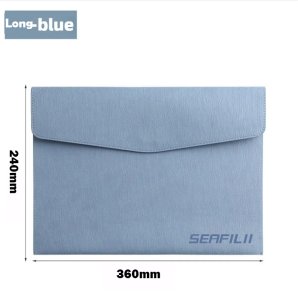 Long Leather Business File Folder Document Holder Waterproof Envelope Folder Case Office Supplies School Supplies Desk Organizer