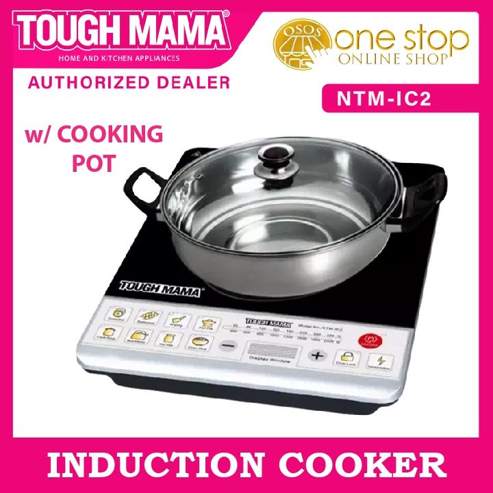 Tough Mama Original Crystal glass Induction Cooker With Free Cooking Pot and Lid NTMIC2 •OSOS