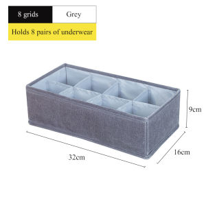 Underwear Organizer Sock Organizer Underwear Organizer Bra Organizer Drawer Organizer Cloth with Zipper Foldable 6/7/8/24 Grids