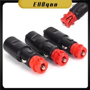 EHBqna 12V-24V รถที่จุดบุหรี่ปลั๊กเสียบปลั๊กไฟเชื่อมต่ออะแดปเตอร์ชายร้อน