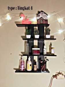 Rak Dinding minimalis rak serbaguna susun 4 rak kosmetik praktis dan hemat ruangan cocok untuk segala ruangan