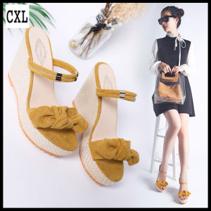 CXL Brand Korean Version Fashion Slippers 4.33 Inches Wedge Sandals For Women (35-40 Size)