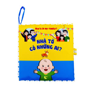 Sách Vải Song Ngữ Đa Tương Tác Nhà Tớ Có Những Ai - Whos is my family? - Hiệu Lalala Baby Việt Nam