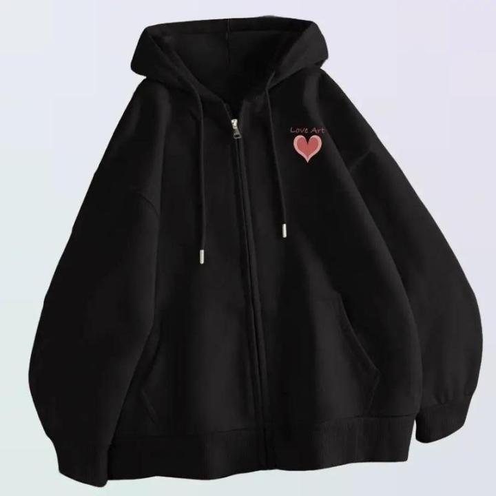Áo Khoác Nỉ, Áo Hoodie Khóa Vải Nỉ Cotton Ấm Áp Mềm Mịn, Hình Trái Tim ...