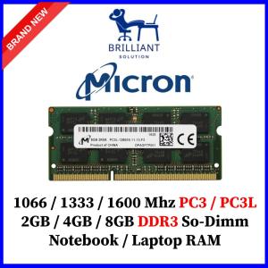 Micron DDR3 8GB PC3-10600 PC3-12800 Notebook RAM SODIMM 1333Mhz 1600Mhz Laptop Memory