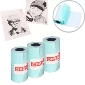 Oright 3 Rolls Paperang Thermal Printing Sticker Paper White And Black Adhesive Photo