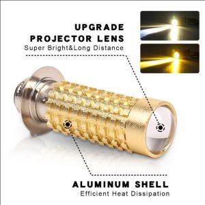 LAMPU UTAMA LED H6 BILED M01R BRT HEADLAMP LASER FLAT CUT JAUH DEKAT PUTIH UNIVERSAL BEBEK MATIC