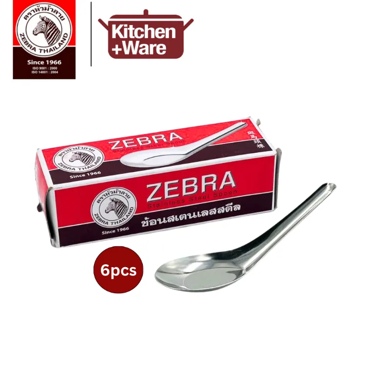 Zebra 6pcs Stainless Steel Spoon (3 Sizes Available) / Jumbo