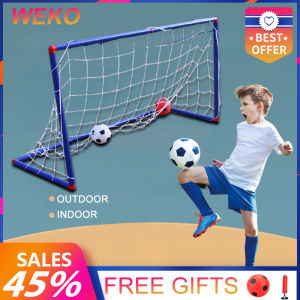 WEKO Childrens Soccer goal frame Portable installation Soccer sports Indoor and outdoor entertainment Free pump and Soccer 62cm/120cm large size
