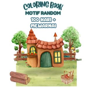 100 Days Coloring Book 100 Tema Gambar Mewarnai Buku Sketsa Menggambar Latih Konsentrasi Imajinasi Kreativitas Anak