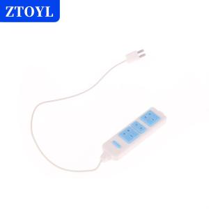 [COD] ZTOYL 1ชิ้นอุปกรณ์เครื่องใช้ในบ้าน1 12ซ็อกเก็ตบ้านตุ๊กตาพร้อมสายโมเดลตุ๊กตาตกแต่งบ้านของเล่นแกล้งคนสำหรับเด็ก