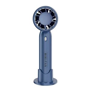 3-Speed Rechargeable USB Hand Fan with Phone Holder - 3000mAh Strong Wind Mini Fan for Office/Travel 12H Cooling (White/Blue/Pink)