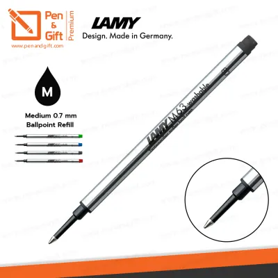 ไส้ปากกาโรลเลอร์บอล LAMY M63 หัว M 0.7 มม. หมึกดำ น้ำเงิน แดง เขียว ของแท้ 100 % - LAMY M63 Rollerball Pen Refill Medium Point M 0.7 mm