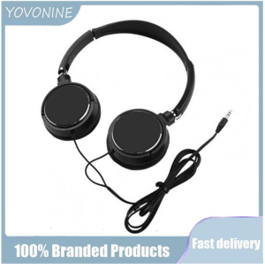 YOVONINE Original Foldable Wired Over Headsets with Mic Bass Sound Music Stereo Earphone 3.5mm Audio Cable Gaming Headset for Gamer Smartphones