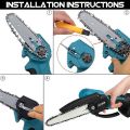 Mini Cordless 6 Inch Chainsaw Heavy Type Original Makita Optional ​portable Saw for Wood Cutting Original Battery 48v to 198v. 