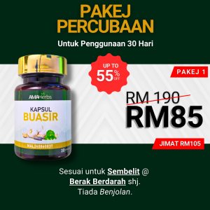 AmaHerbs Kapsul Buasir - Rawatan Buasir Sembelit & Berak Berdarah