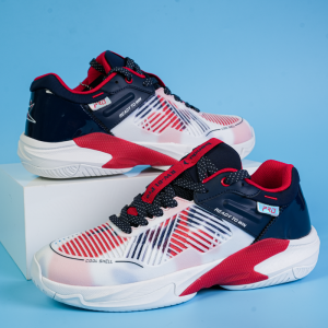 Giày Pickleball BENDU LEO VI màu trắng đỏ đủ size nam  nữ nhẹ thoáng khí   bảo hành 12 tháng