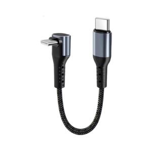 25cm 90 Degree Elbow Short Type C to USB C/USB Cable Fast Charging Cable For Power Case Wire USB Type C Cable