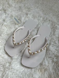 รองเท้าแตะหัวตัดร้อยโซ่Gooddyงานแฟชั่นหรูหราพื้นยางทนมาก(ส่งจากไทย)🔥🔥ส่งไวส่งเร็ว