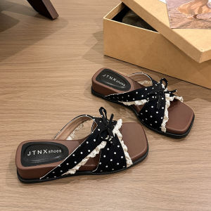 WomenS Mid-Heel Sandals For Summer 2026 New Style To Pair With Skirts Floral Pattern Sandals