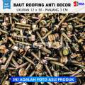 Baut baja ringan l baut Skrup Baja Ringan 12 x 30 (3cm) Harga Termurah- 100pcs   Mild Steel Bolts  roofing sekrup paku rivet rifet self drilling screw atap plafon seng galvalum alumunium besi kayu pvc fastener ecer canal c fiber glass sekrup. 