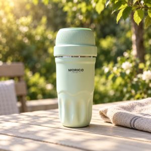 Máy Xay Sinh Tố Cầm Tay Kiêm Cốc Giữ Nhiệt Morico MTM522 510ml - Sử Dụng Pin Sạc Cốc Inox 316 Giữ Nhiệt 12 Giờ