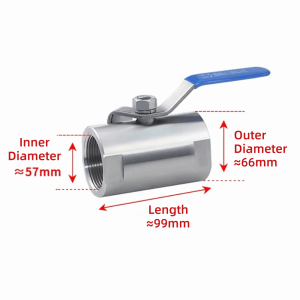 MIRELAE 1/2" 3/4" 1" 1-1/4 " 1-1/2 " 2" Stainless Steel Ball Valve High Temperature Stainless Steel Steam High Temperature Valve Durable Internal Thread Thread Valve