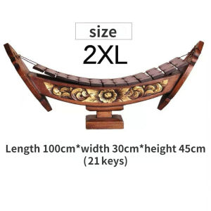 Thai Musical Instrument Wooden Xylophone Wooden Toys Hand Carved Gold Plated Teak Xylophone Percussion Home Decor Various Sizes