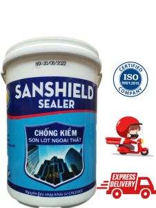 [HỎA TỐC 2H] 25kg Sơn lót SANSHIELD chống kiềm nội & ngoại thất Cao Cấp- Chống Nứt - Chống Thấm - Chống Nấm Mốc - Gốc Nước