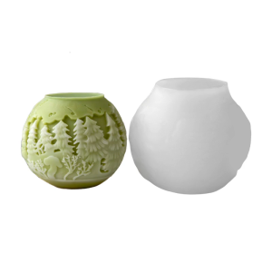 Christmas Ball Decoration Mold Silicone Sphere Shape Making with Quick Demolding Feature For Artisanal Creation