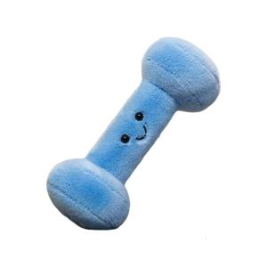 Playful Exercise Throw PillowToy Soft Plush Dumbbell Sensory Development Infant Gift Blue